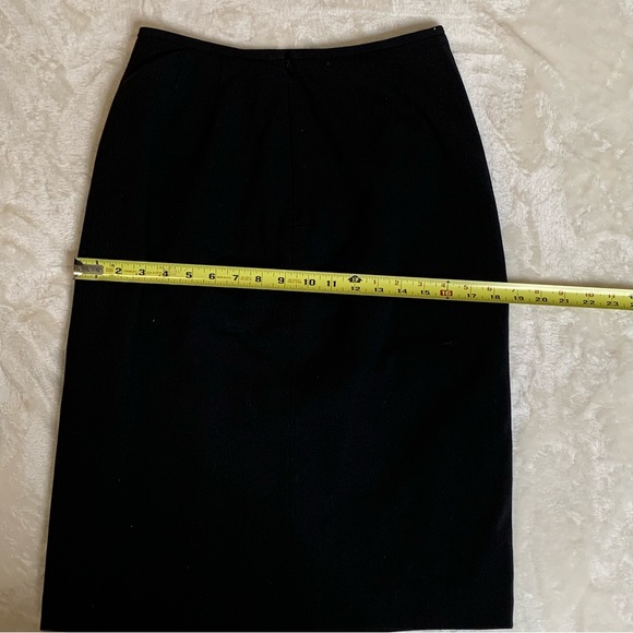 Black Kasper Midi Skirt with a front off center split - Picture 5 of 7
